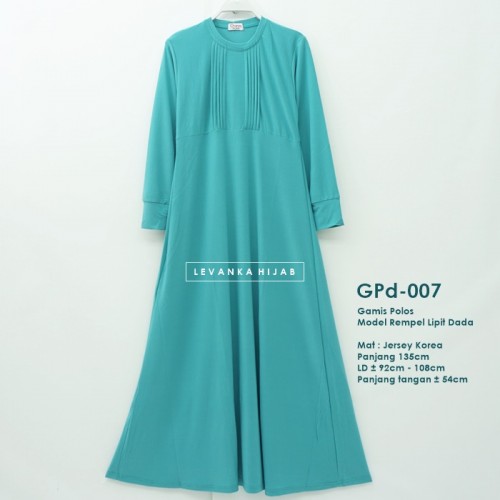 GPd-007 Gamis Polos Rempel Dada